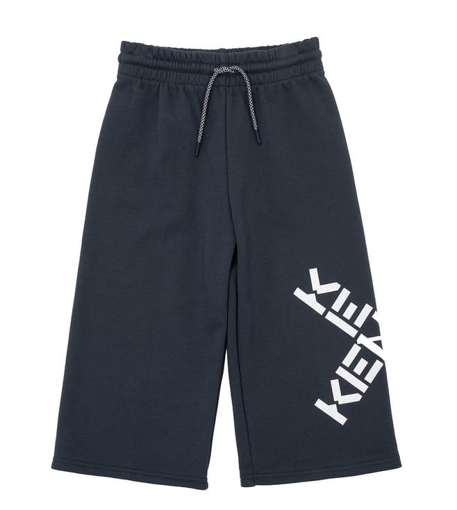 kenzo kids charcoal grey regular fit trackpants