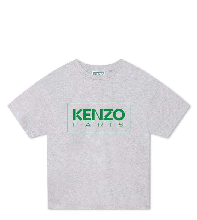 kenzo kids grey logo regular fit t-shirt