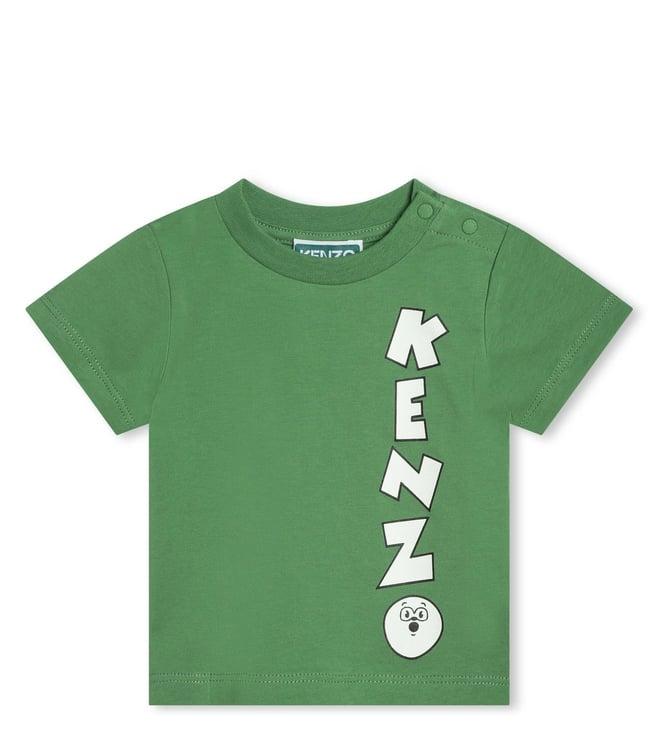 kenzo kids kids mint green printed regular fit t-shirt