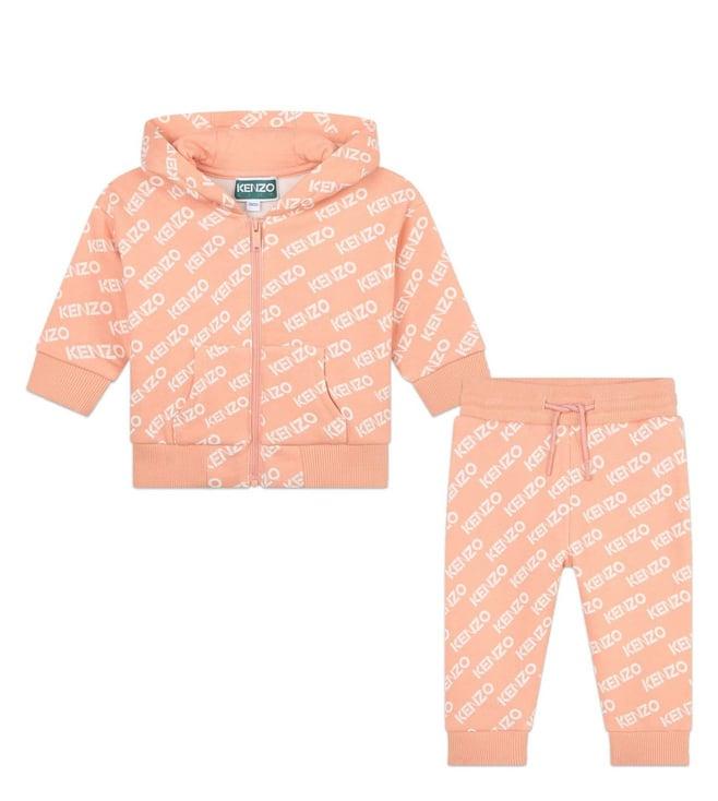 kenzo kids nude logo regular fit hoodie set