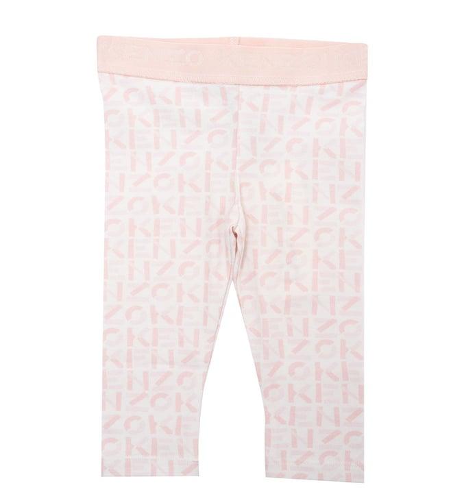 kenzo kids off white logo regular fit leggings