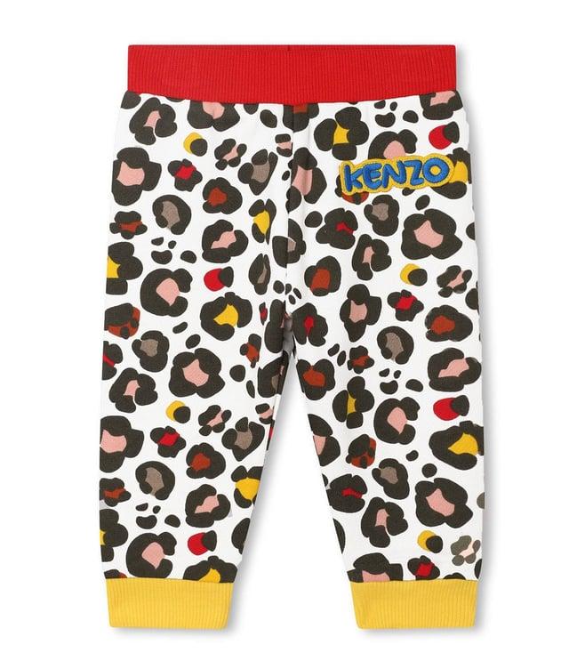 kenzo kids stone printed regular fit joggers