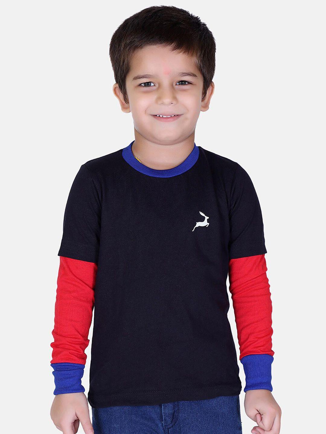 kepa boys navy blue & red t-shirt