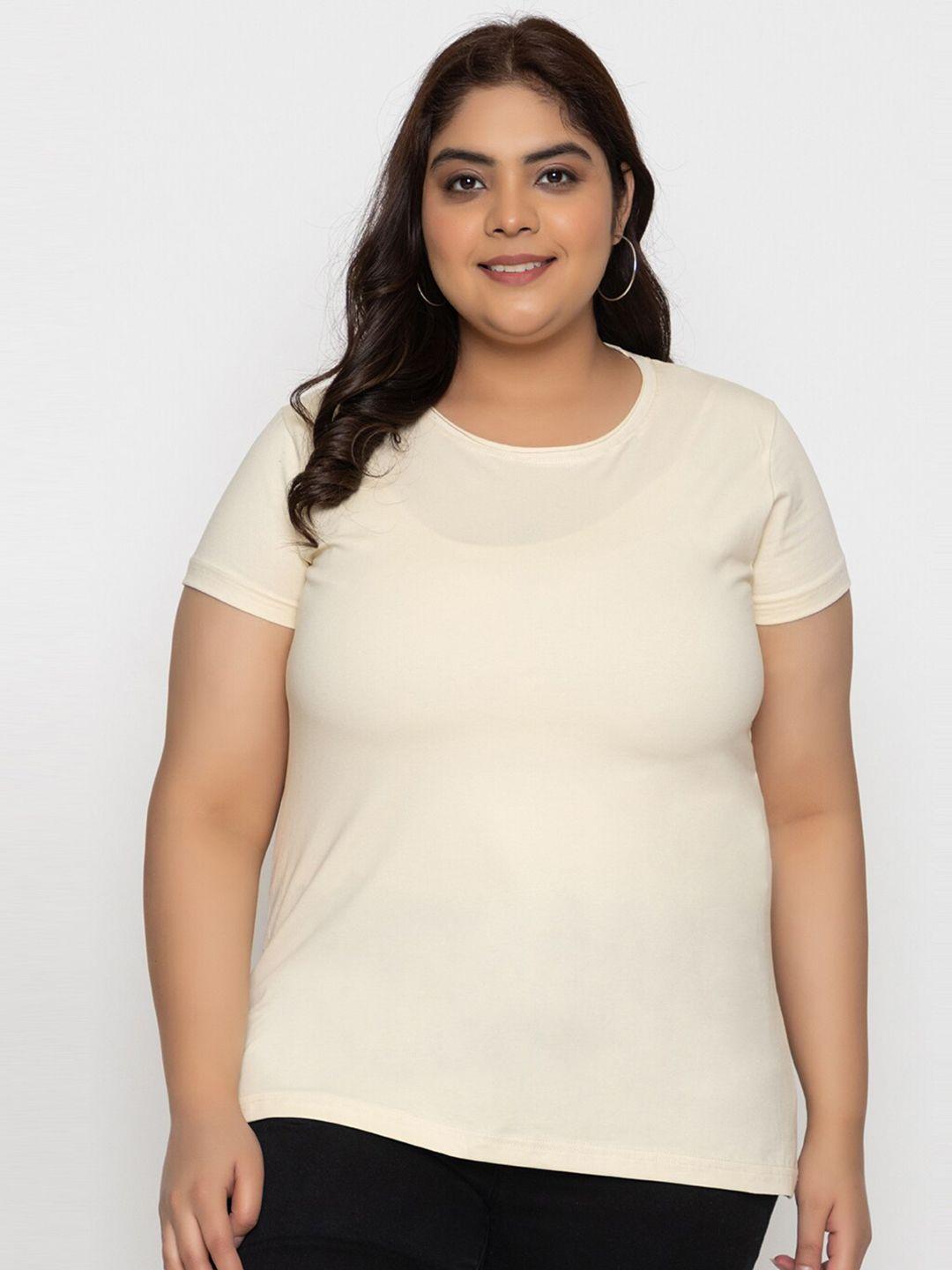 kepa plus size women round neck cotton t-shirt