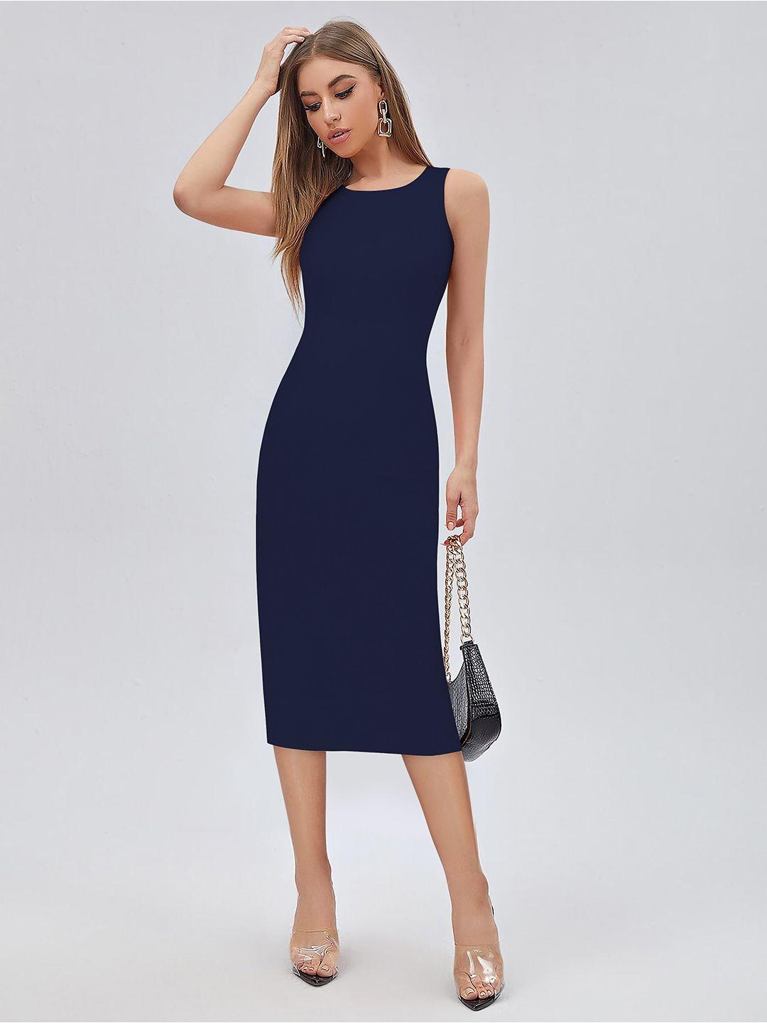 keri perry blue midi dress