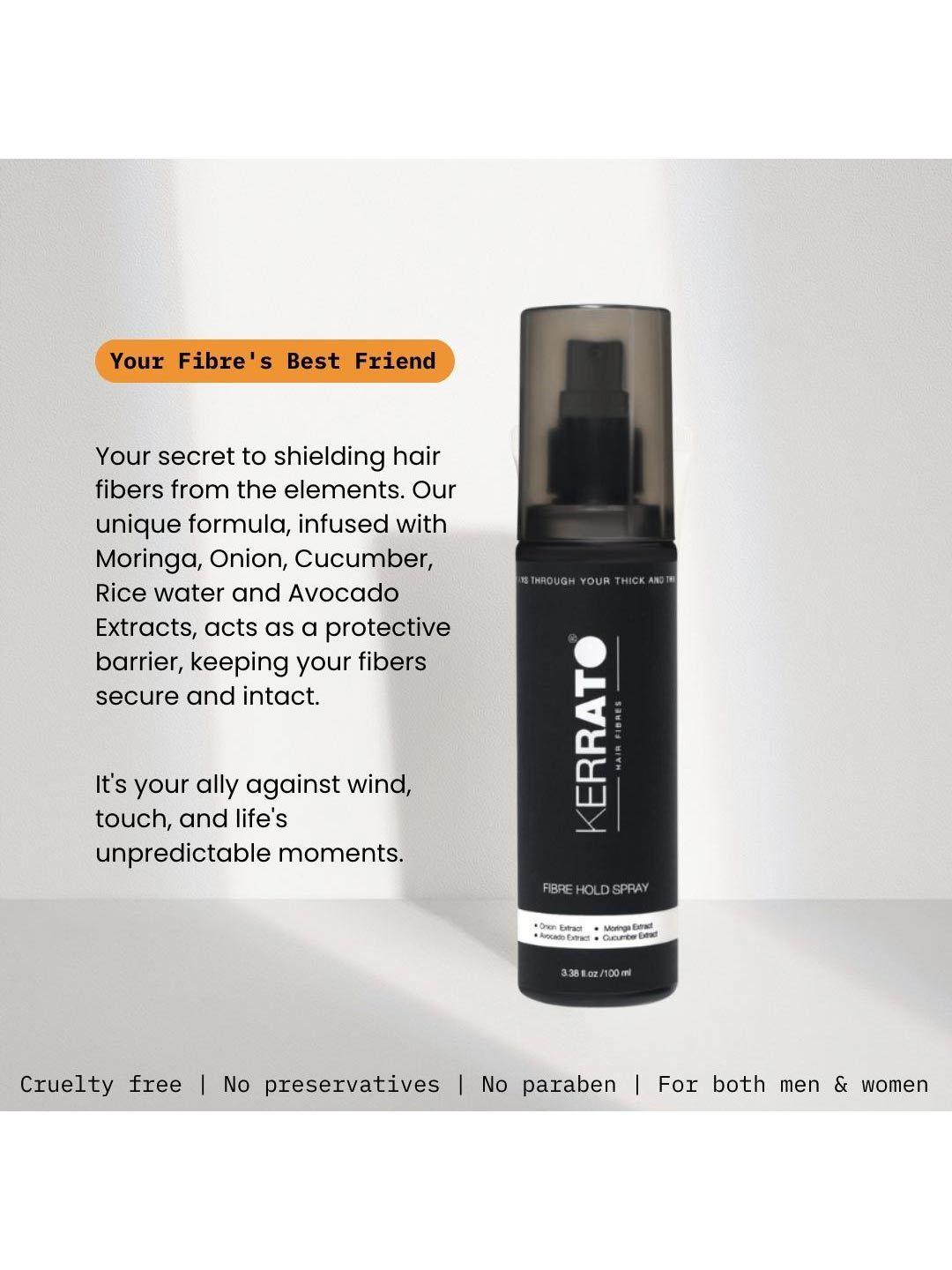 kerrato hair fibres water resistant hold spray - 100ml