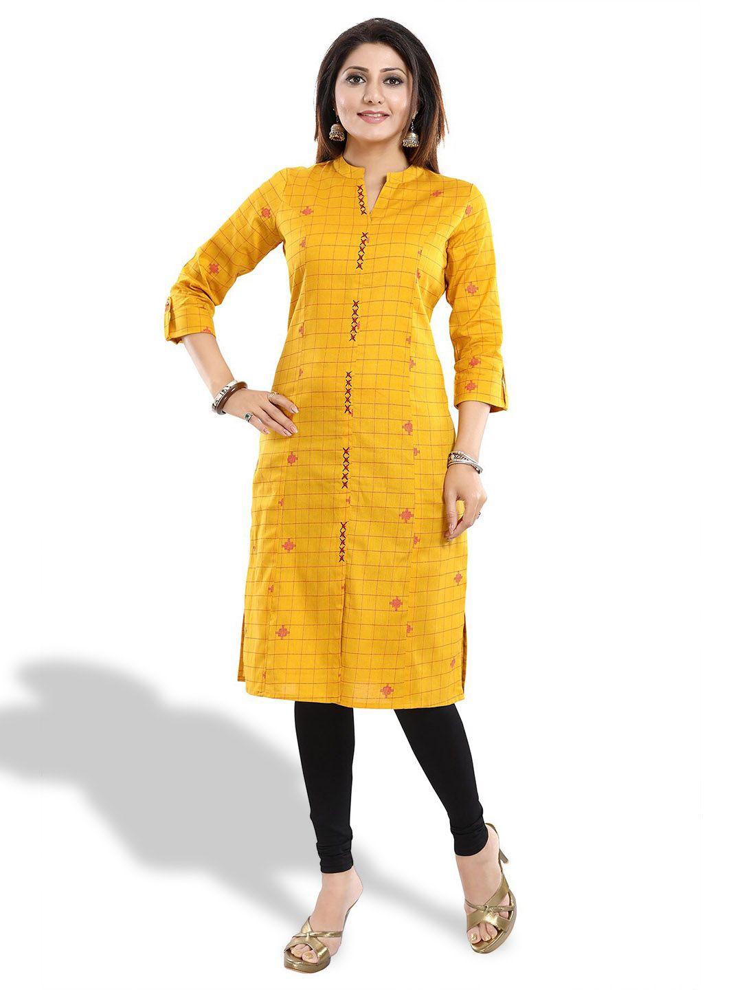 keshubaba checked pure cotton kurta