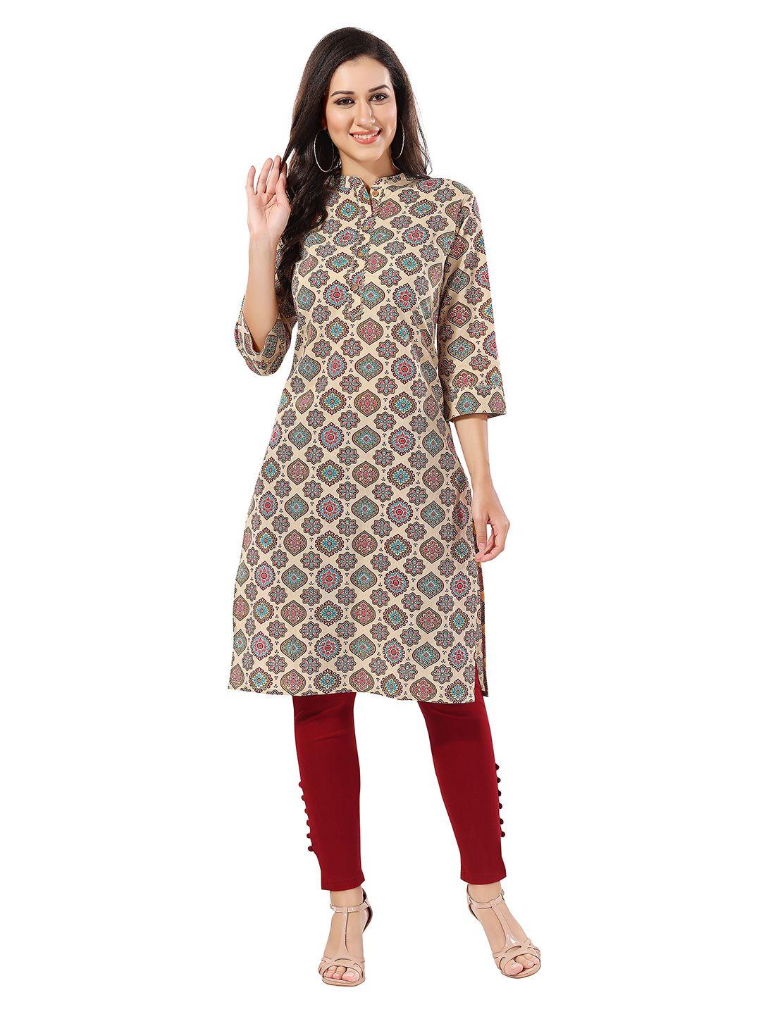 keshubaba ethnic motifs printed cotton kurta