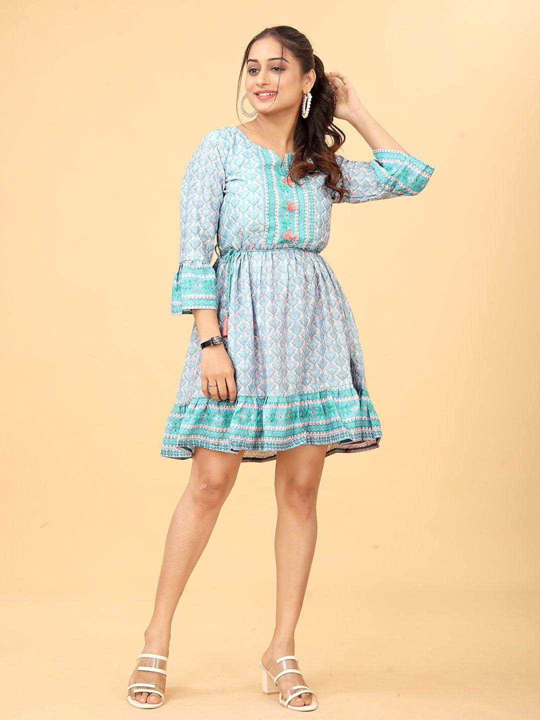 kesudi printed fit & flared dress