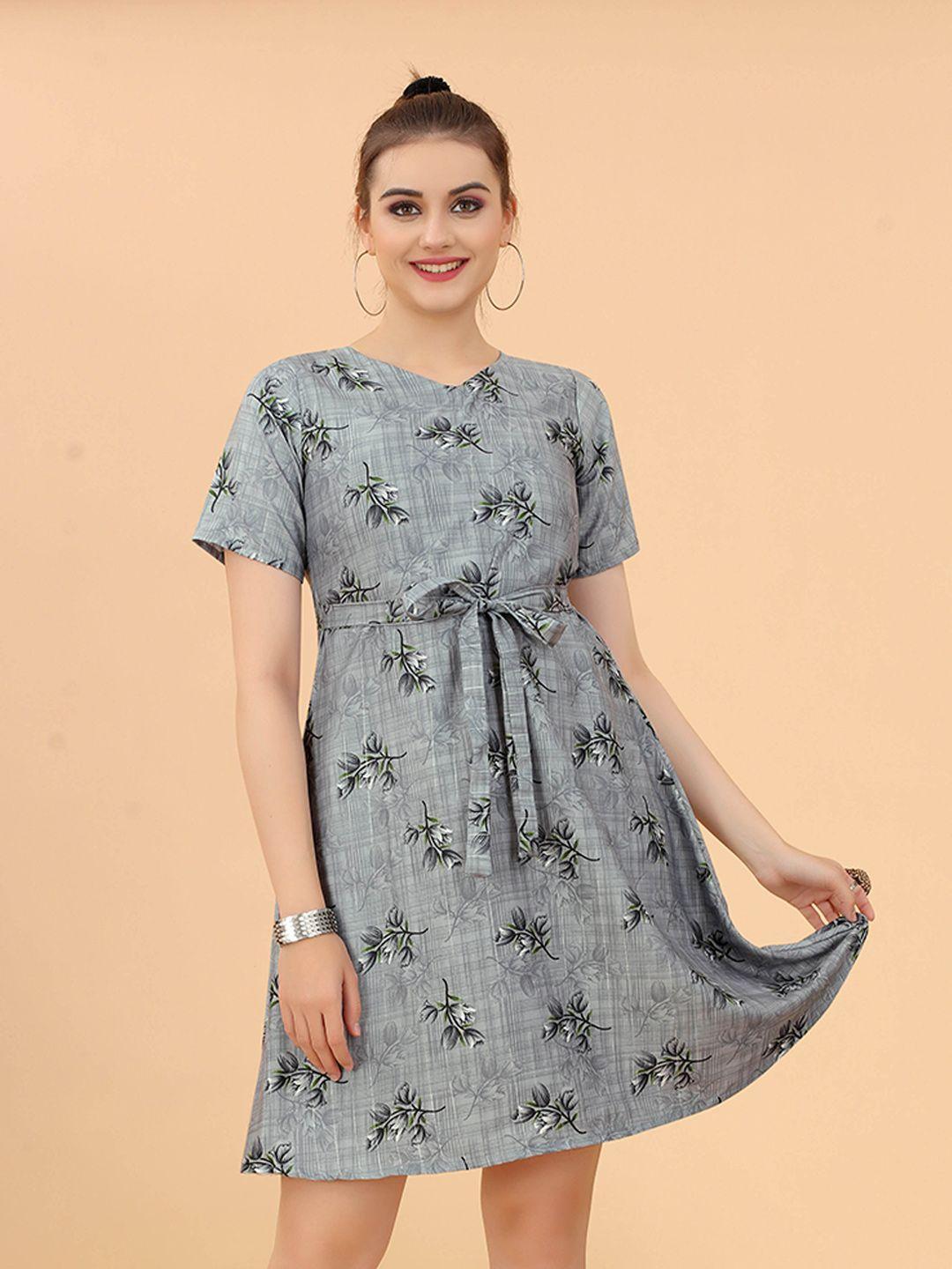 ketaki fashion floral crepe dress