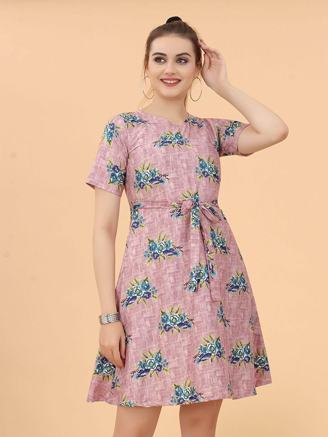 ketaki fashion floral crepe dress