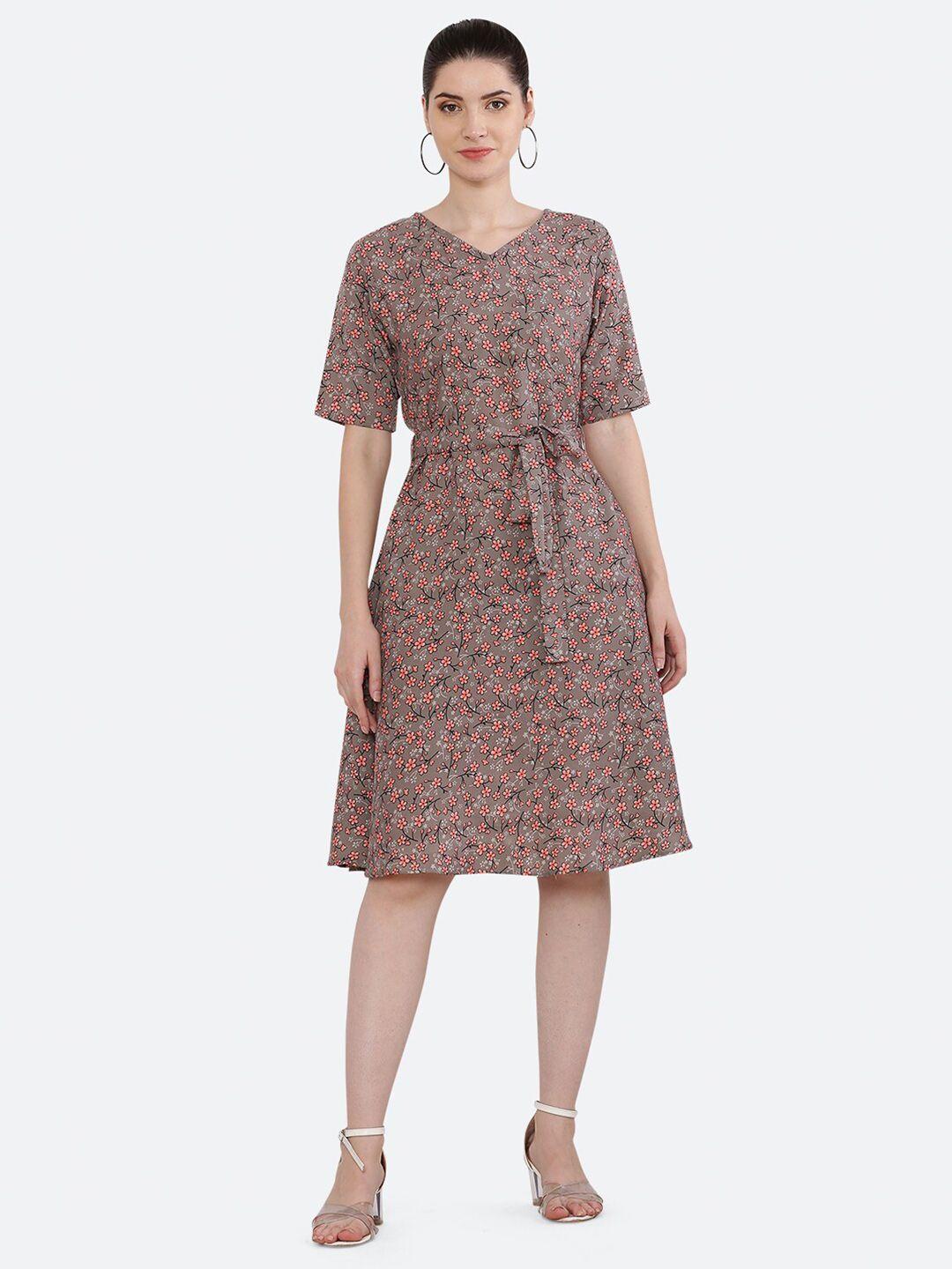 ketaki fashion floral printed fit & flare dress