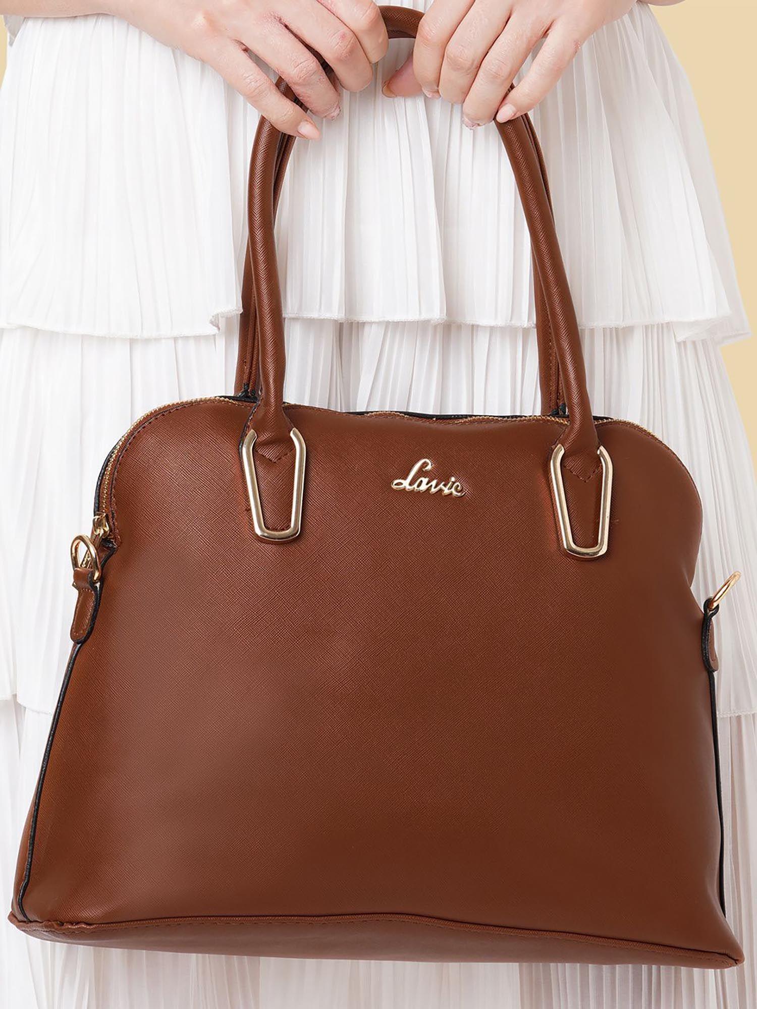 ketaminepro women's medium satchel handbag (tan)