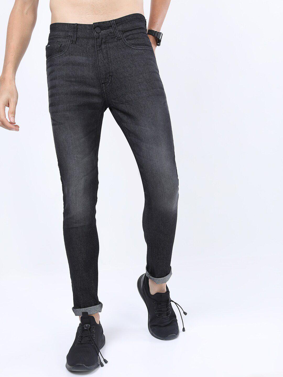 ketch men black skinny fit mid-rise stretchable jeans