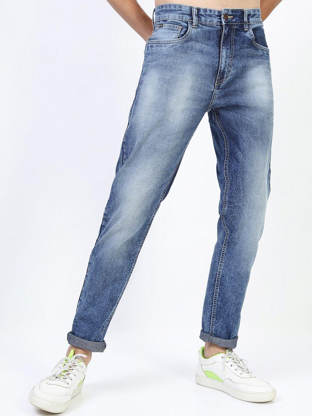 ketch men blue tapered fit heavy fade stretchable jeans