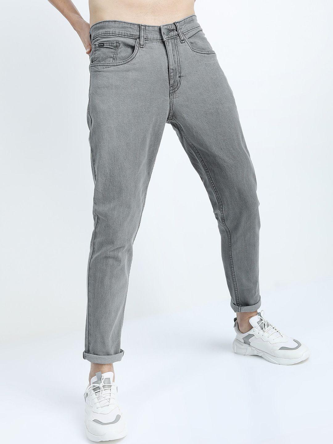 ketch men grey tapered fit jeans