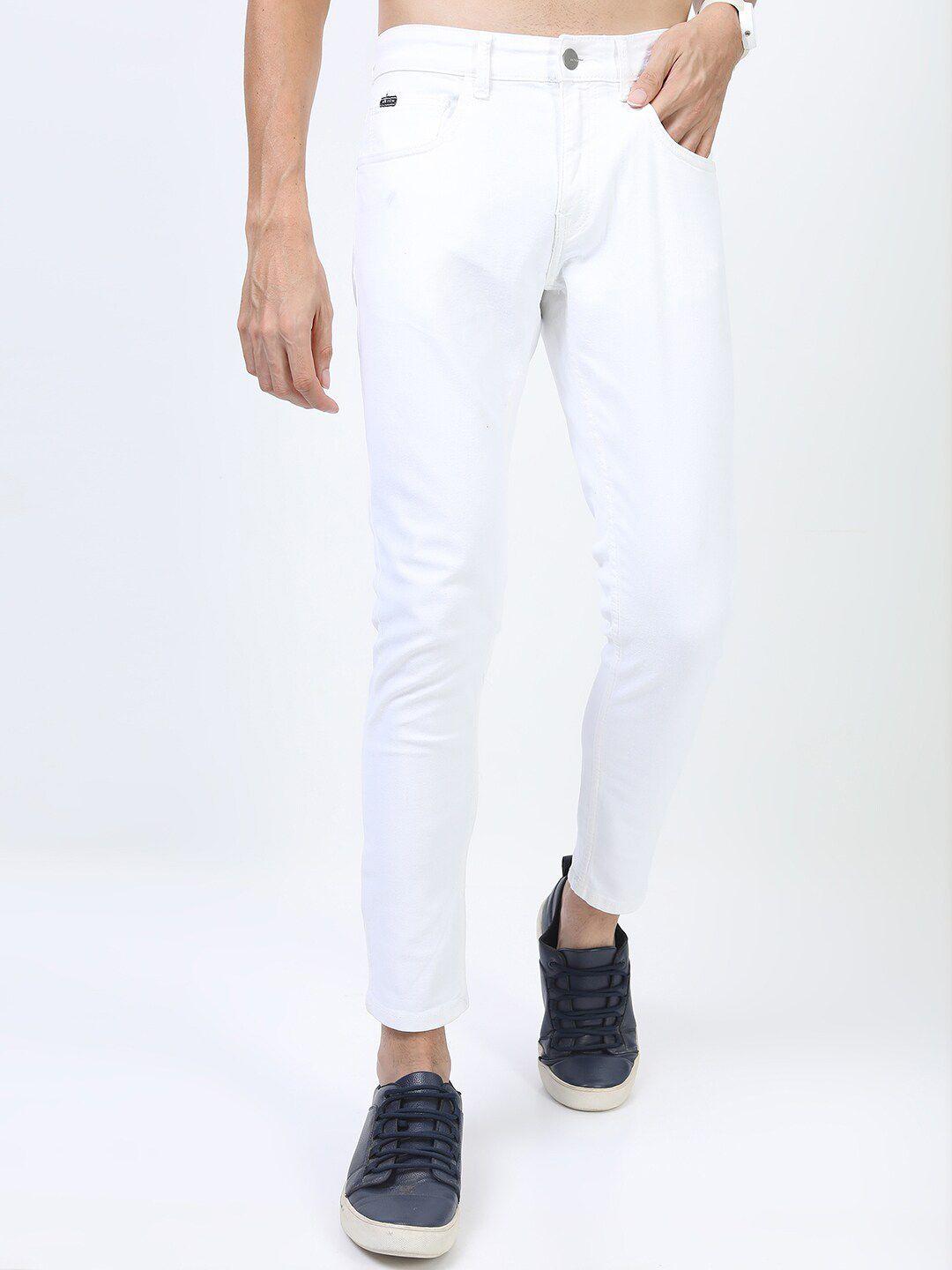 ketch men white skinny fit clean look stretchable jeans