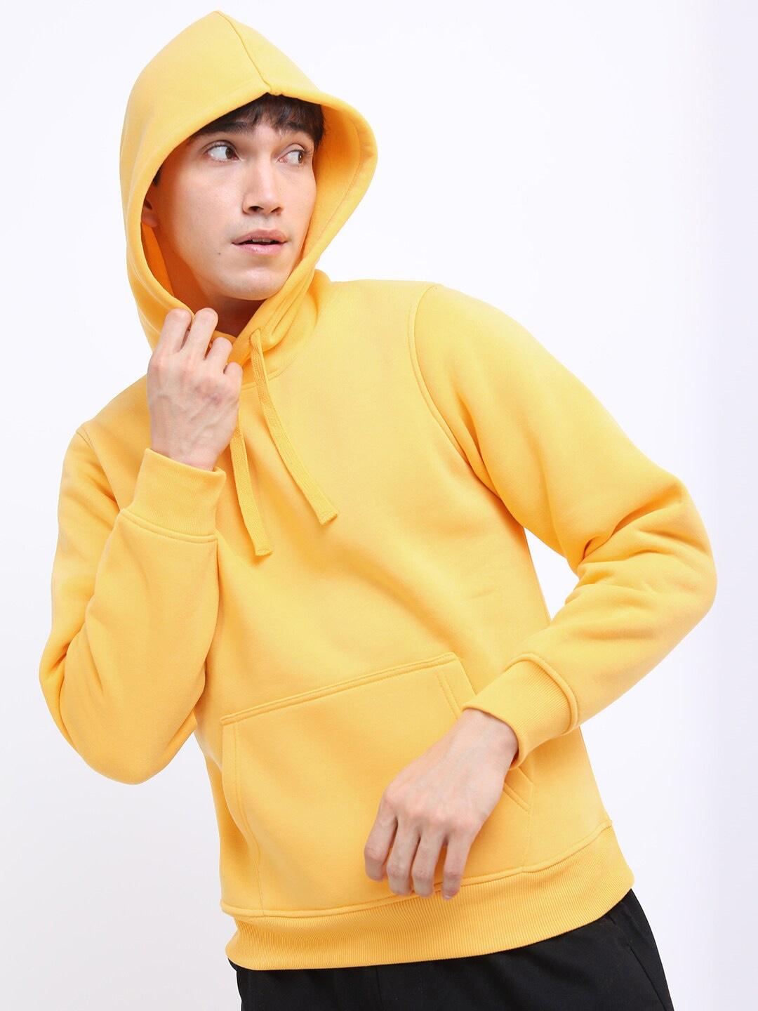 ketch men yellow hooded sweatshirt