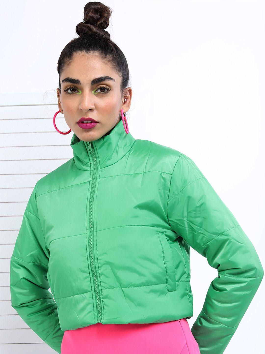 ketch women crop padded jacket