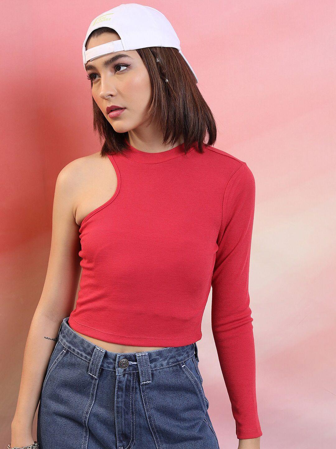 ketch high neck fitted crop top