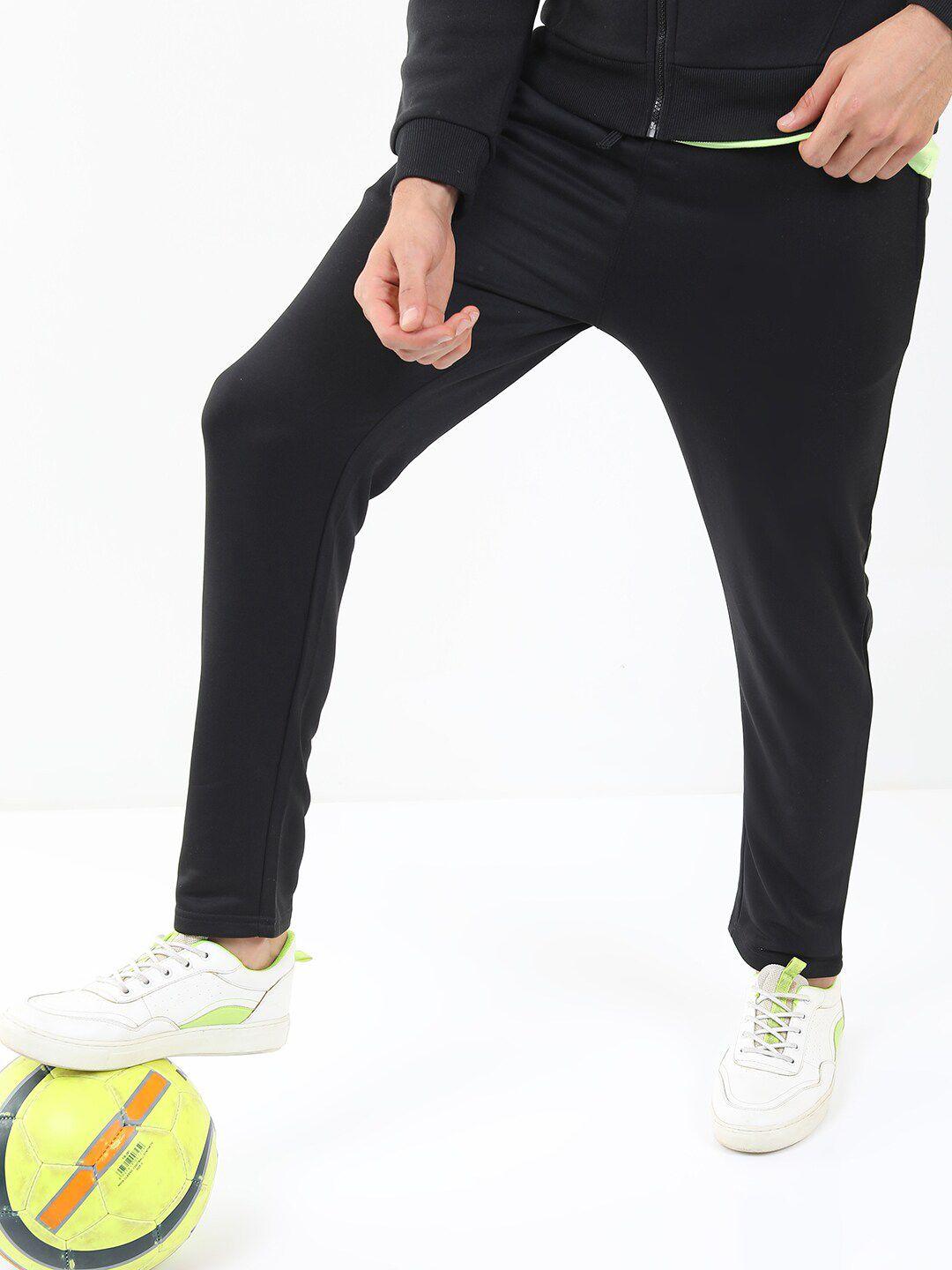 ketch men black solid track pants