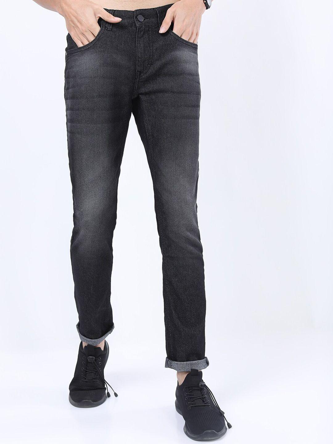ketch men charcoal slim fit light fade stretchable jeans