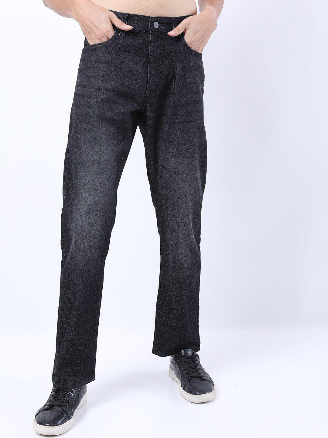 ketch men charcoal straight fit stretchable jeans