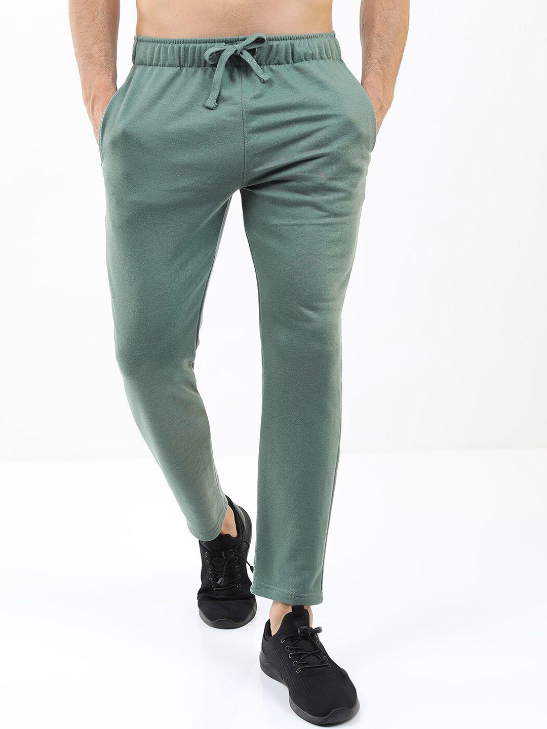 ketch men green solid track pants