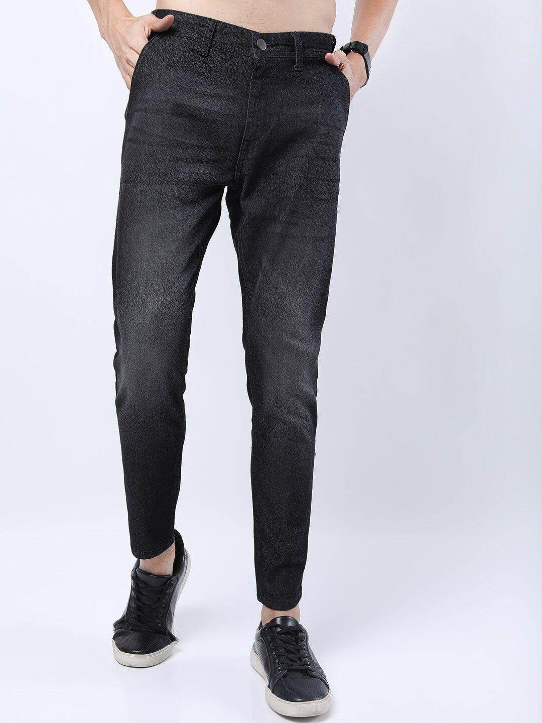 ketch men grey straight fit clean look stretchable jeans