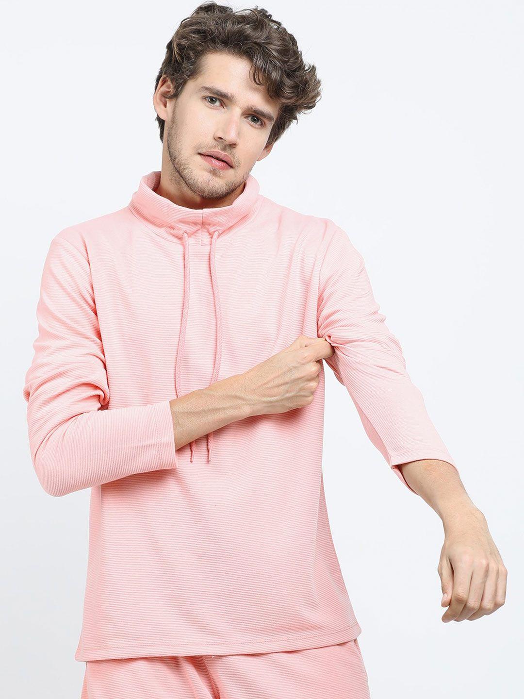 ketch men pink high neck t-shirt