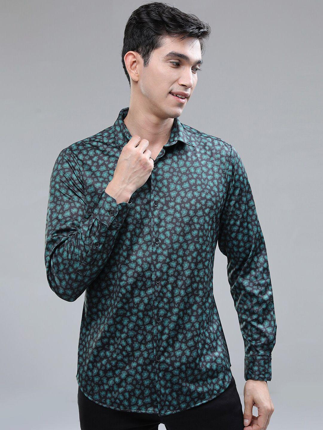 ketch men printed knitted party wear casual shirt