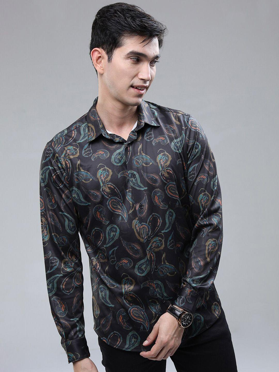 ketch men printed knitted party wear casual shirt