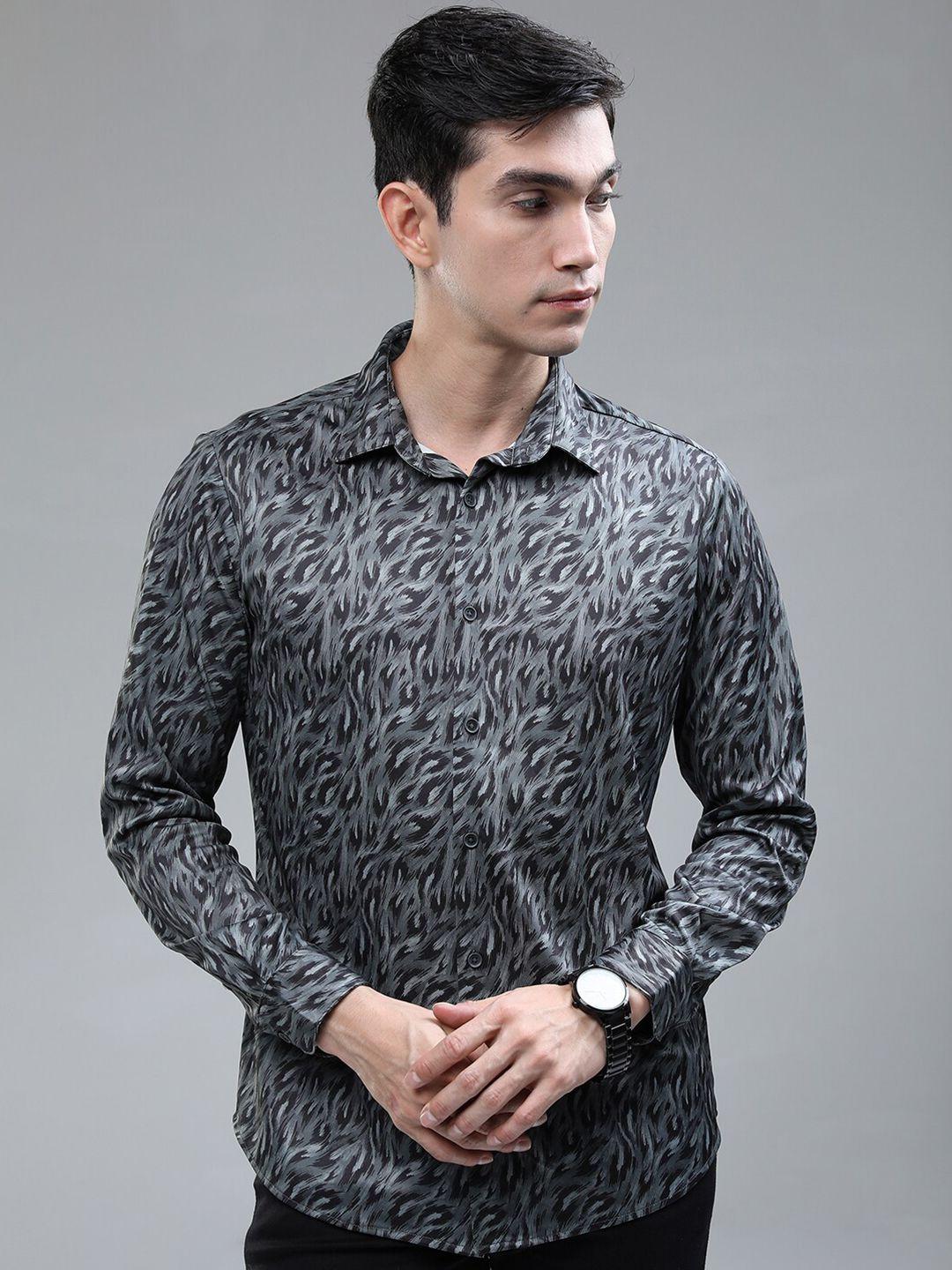 ketch men printed knitted party wear casual shirt