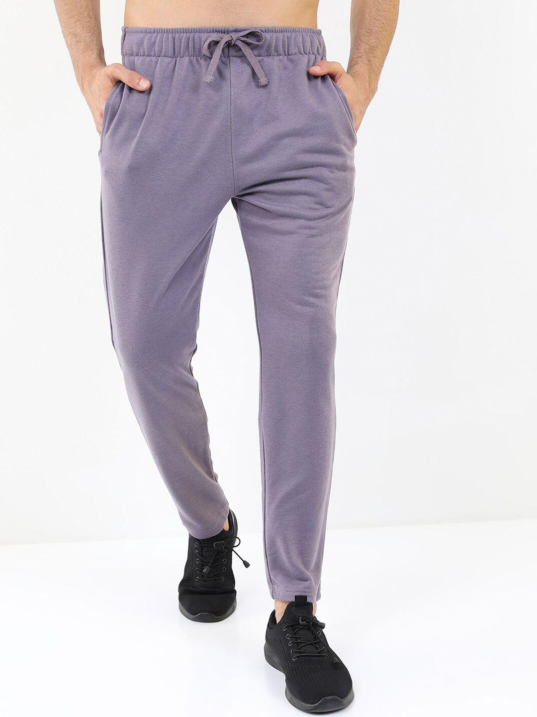 ketch men purple solid track pants