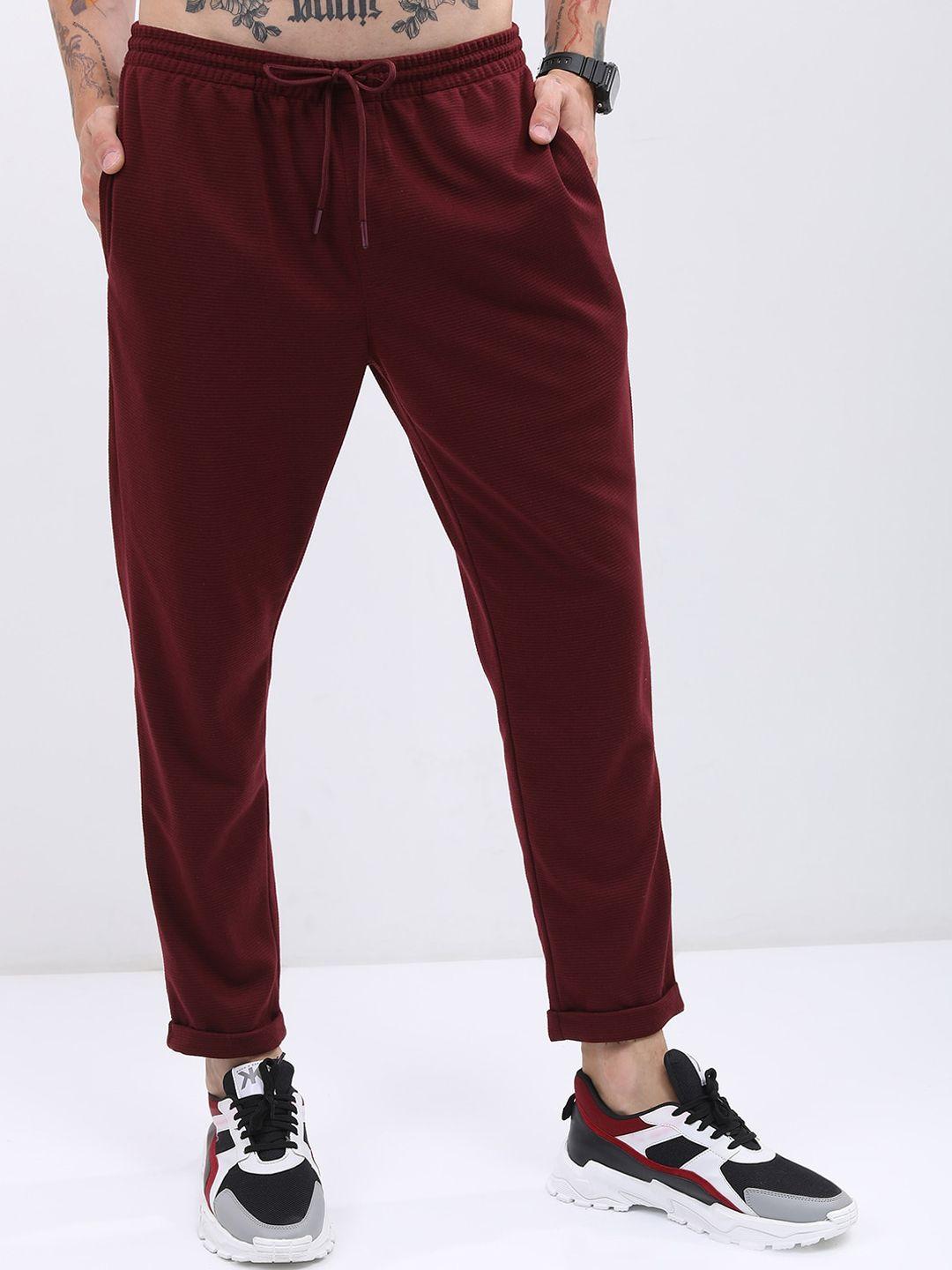 ketch men structured slim fit jogger trouser