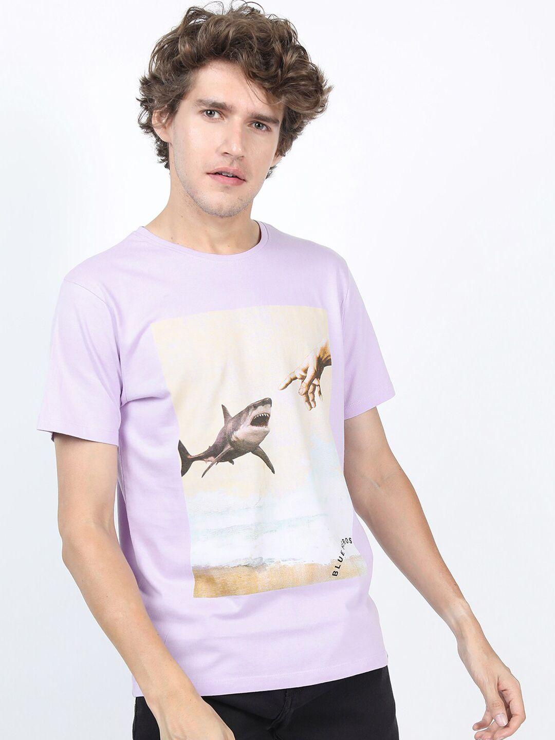 ketch men violet slim fit t-shirt