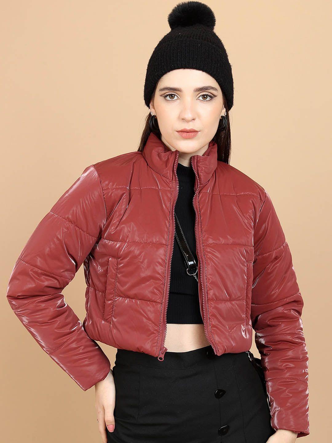 ketch mock collar cropped padded jacket