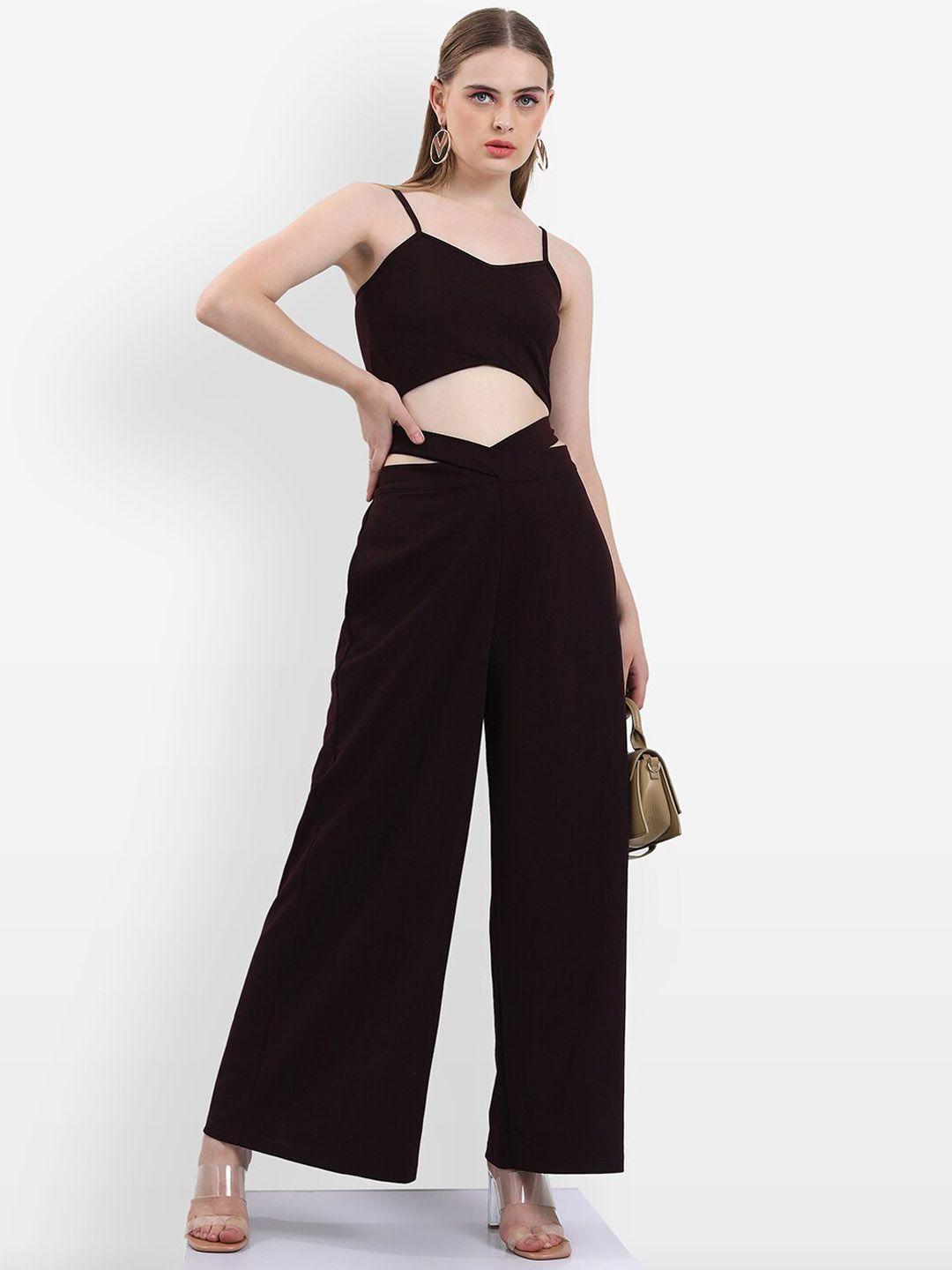 ketch sleeveless crop top with trousers