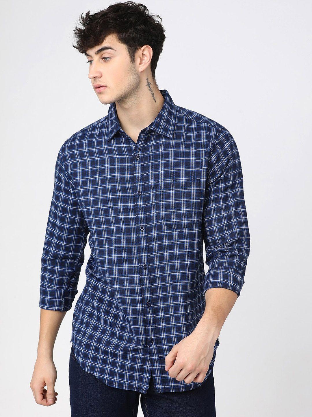 ketch slim fit checked casual shirt