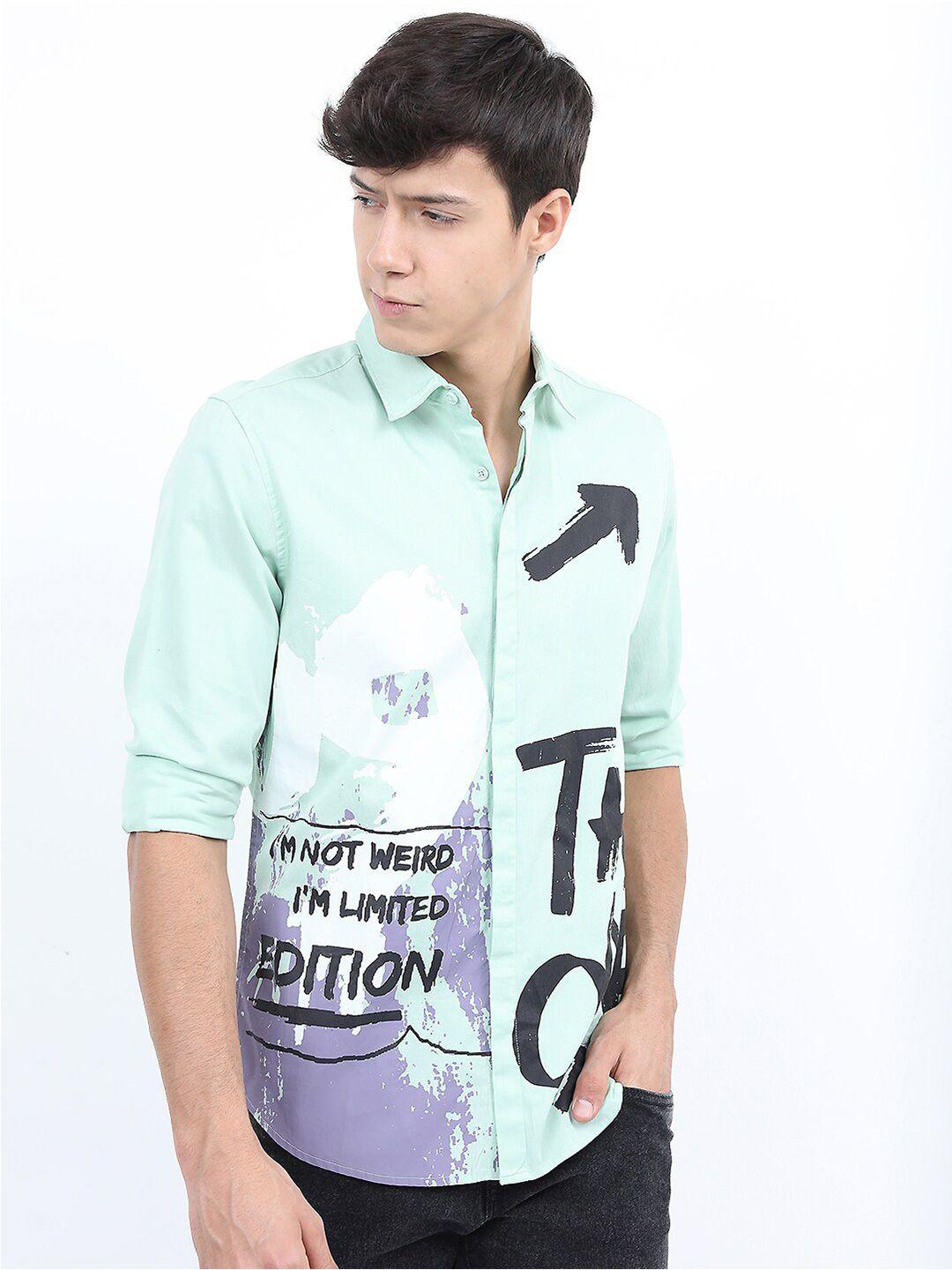 ketch slim fit printed casual shirt