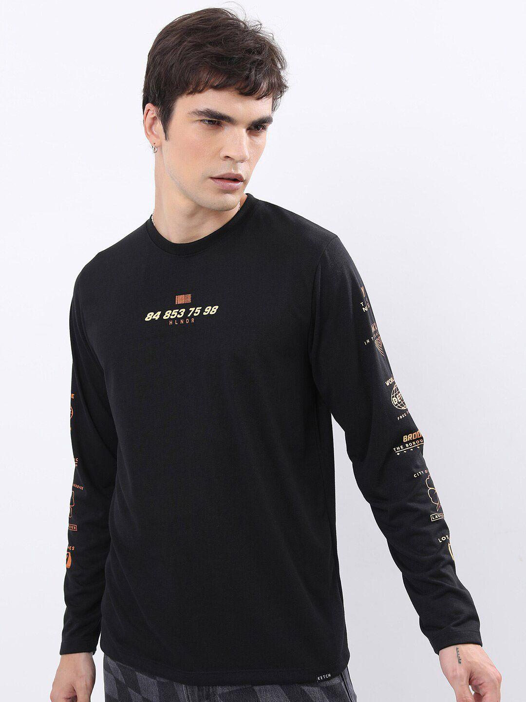 ketch typography printed long sleeve t-shirt