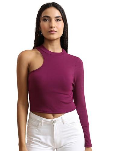 ketch women's casual fit tops (khtp000366_purple