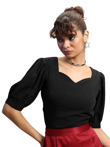 ketch women's casual fit tops (khtp000483_black