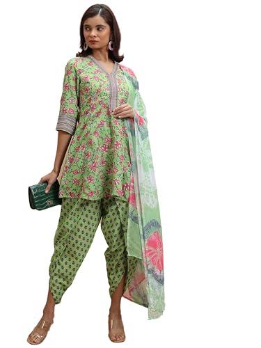 ketch women's polyester kurta set (khk3001101_fuschia