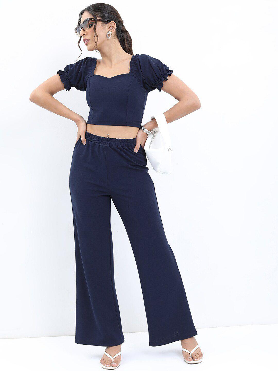 ketch women crop top with trousers