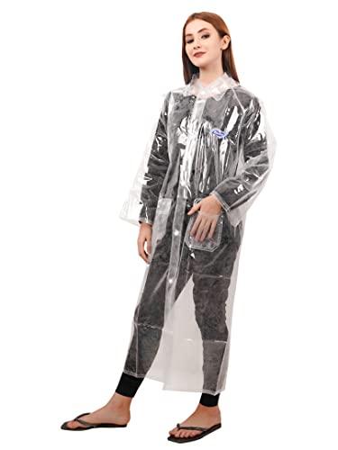 ketkar women's transparent waterproof raincoat_pack of 01(white,xlarge)