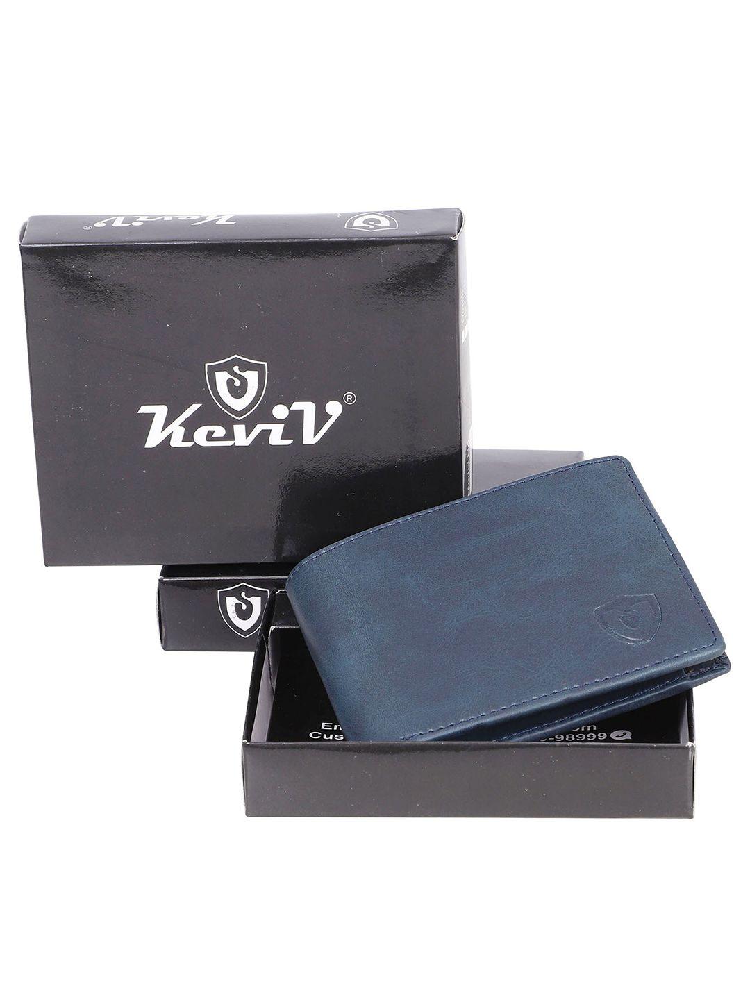 keviv men leather two fold wallet