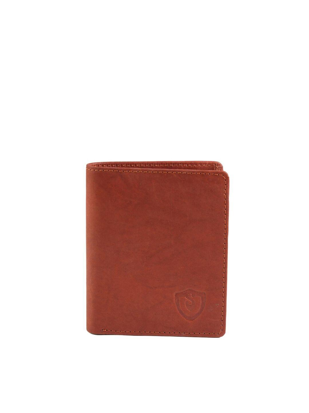 keviv men red leather two fold wallet