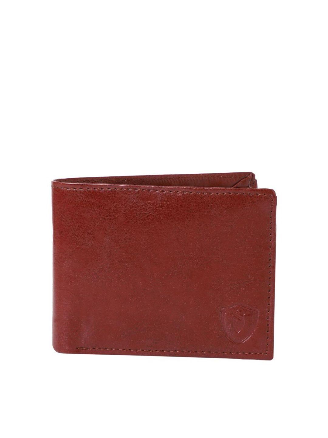 keviv men red leather two fold wallet