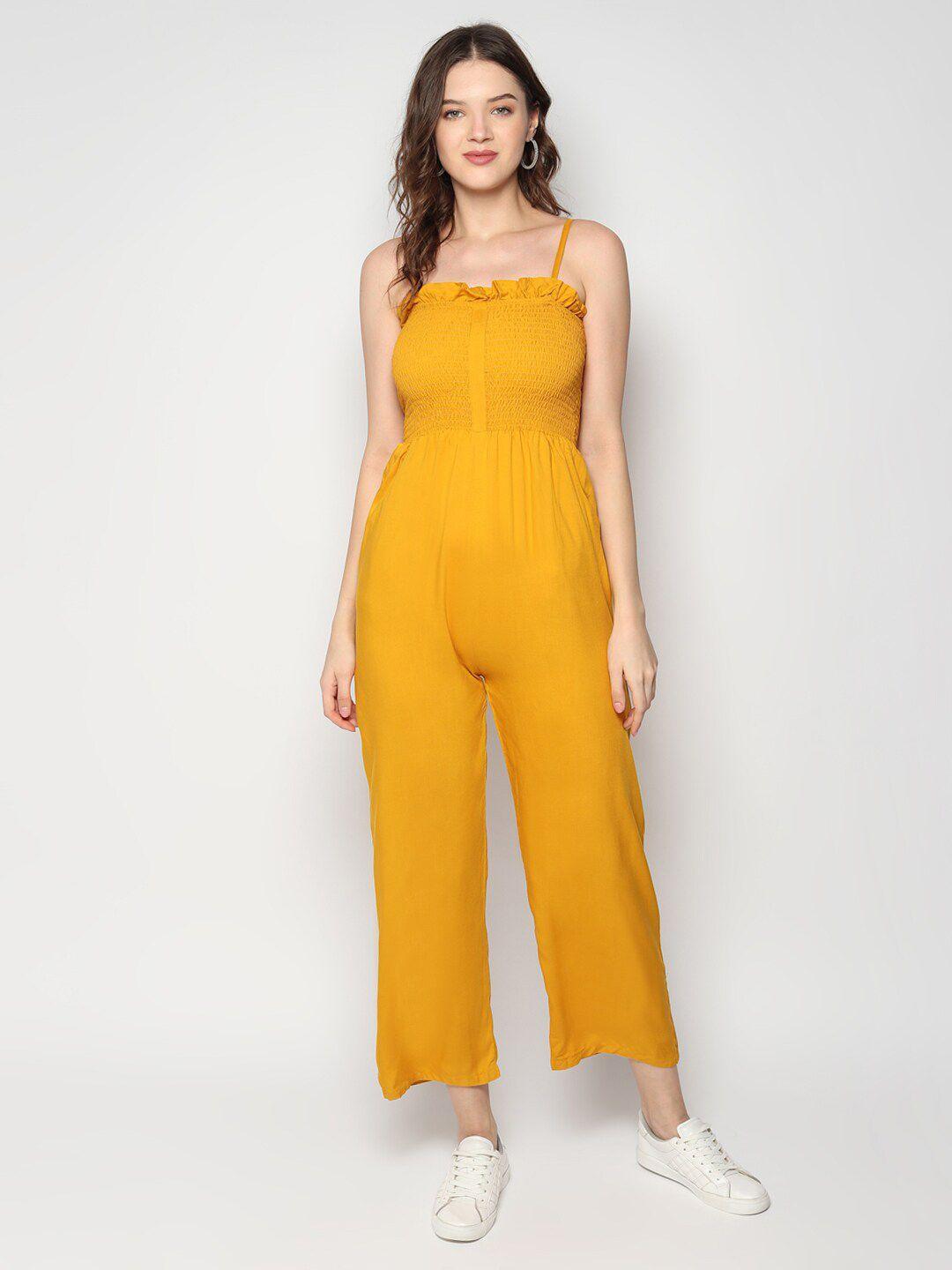 kex yellow basic jumpsuit